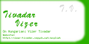 tivadar vizer business card